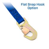 510442 1 x 6 Motorcycle Ratchet Tie-Down Pack with Integrated Soft Loops Flat Snap Hooks - Blue 1