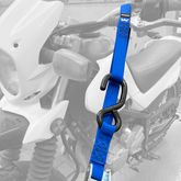 510514 1 x 10 Motorcycle Cam Tie-Down Pack with Integrated Soft Loops S-Hooks - Yellow 3