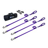 510536 1 x 10 Motorcycle Cam Tie-Down Pack with Integrated Soft Loops S-Hooks  Keepers - Purple