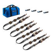 511001 2 x 10 Tire Block Strap Pack with VersaTie Track Ends - Black 10