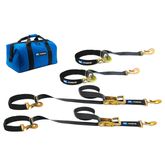 511008 2 x 8 Axle and 2 x 4 Tie-Back Strap Value Pack Sewn Fixed Ends - Black