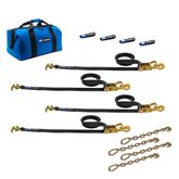 511523 Factory Transit R-Hook Tie-Down Pack with Direct Hook End  Chain Extensions - Black