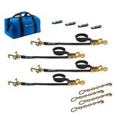 511524 Factory Transit J- T-  R-Hook Tie-Down Pack with Direct Hook End  Chain Extensions - Black