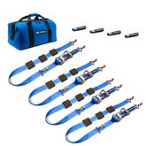512001 2 x 10 Tire Block Strap Pack with VersaTie Track Ends - Blue 10