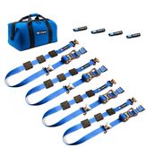 512002 2 x 10 Tire Block Strap Pack with E-Track Ends - Blue 10
