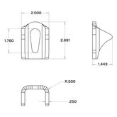 512280 2 x 8 Tie-Down Strap Pack with Direct Hook Ends  Weld-On Axle Housing Brackets - Blue 3