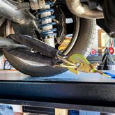 512660 2 x 8 Pro Pack Premium Tie-Down Strap Kit with 40 Axle Strap Direct Hook Ends  Chain Extensions - Blue 3