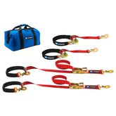 513008 2 x 8 Axle and 2 x 4 Tie-Back Strap Value Pack Sewn Fixed Ends - Red
