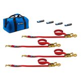 513512 Factory Transit T-Hook Tie-Down Pack with Direct Hook End - Red