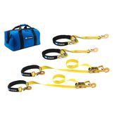 514007 2 x 6 Axle and 2 x 4 Tie-Back Strap Value Pack Direct Hook Ends - Yellow