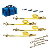 514524 Factory Transit J- T-  R-Hook Tie-Down Pack with Direct Hook End  Chain Extensions - Yellow