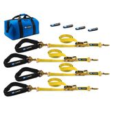 514646 2 x 6 Pro Pack Premium Tie-Down Strap Kit with 40 Axle Strap Sewn Fixed Ends - Yellow