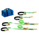 515006 2 x 6 Axle and 2 x 4 Tie-Back Strap Value Pack Sewn Fixed Ends - Lime Green