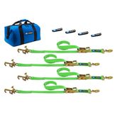 515504 Factory Transit J- T-  R-Hook Tie-Down Pack with Sewn Fixed End - Lime Green