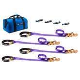 516100 2 x 8 UTV Tie-Down Pack with Direct Hook - Purple