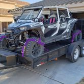 516105A-Etrack Small Adjustable UTV E-Track Tire Net Pack - Purple 1