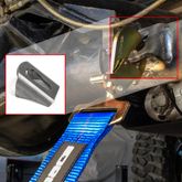 516281 2 x 8 Tie-Down Strap Pack with Sewn Fixed Ends  Weld-On Axle Housing Brackets - Purple 1