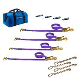 516523 Factory Transit R-Hook Tie-Down Pack with Direct Hook End  Chain Extensions - Purple
