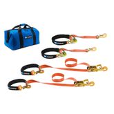 518009 2 x 8 Axle and 2 x 4 Tie-Back Strap Value Pack Direct Hook Ends - Orange