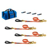 518268 Two 6  Two 8 Ultra Pack Tie-Down Straps with Detachable Axle Straps Sewn Fixed Ends - Orange