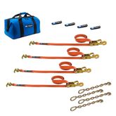 518523 Factory Transit R-Hook Tie-Down Pack with Direct Hook End  Chain Extensions - Orange