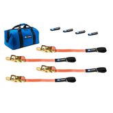 518716 2 x 6 Cinch Tie-Down Strap Kit for Confined Spaces - Orange