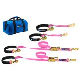 519008 2 x 8 Axle and 2 x 4 Tie-Back Strap Value Pack Sewn Fixed Ends - Pink