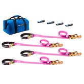 519100 2 x 8 UTV Tie-Down Pack with Direct Hook - Pink