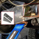 519272 2 x 6 Tie-Down Strap Pack with Direct Hook Ends Chain Extensions  Weld-On Axle Housing Brackets - Pink 1