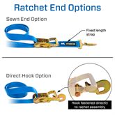 519281 2 x 8 Tie-Down Strap Pack with Sewn Fixed Ends  Weld-On Axle Housing Brackets - Pink 2