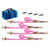 519504 Factory Transit J- T-  R-Hook Tie-Down Pack with Sewn Fixed End - Pink