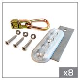 520342 Double Stud Anchor Plate Kit with Pear Ring - 15 Fastener 8-Pack