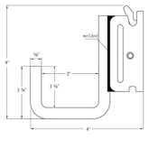 CE6035 E-Track Square Hook - Small 2